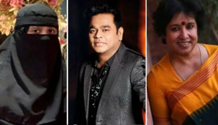 এ আর রহমান কন্যাকে বোরখা নিয়ে খোঁচা তসলিমার, মিলল ধারাল জবাব