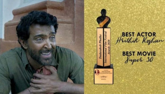 দাদাসাহেব ফালক ফাউন্ডেশন পুরস্কার ২০২০: সেরা অভিনেতা নির্বাচিত হৃত্বিক