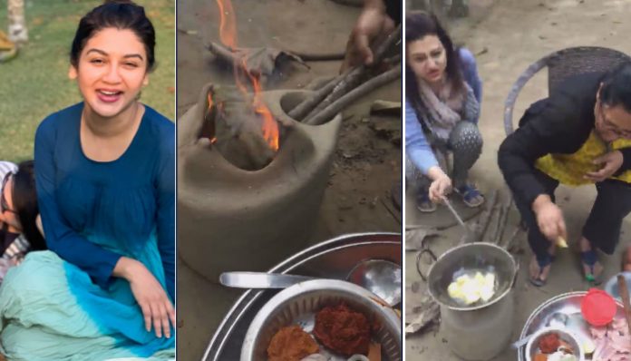 মেকআপ নেই, চড়ুইভাতিতে গিয়ে মাটির উনুনে রান্না করলেন জয়া আহসান