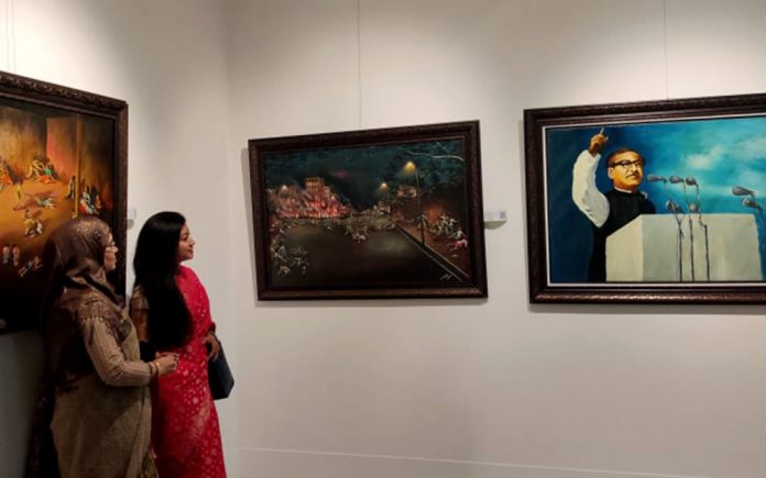 শিল্পী আখতার মাহমুদ কাজল-মুক্তিযুদ্ধ-চিত্রপ্রদর্শনী